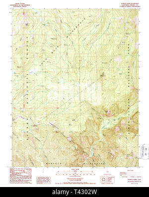 Carte TOPO USGS Californie CA Tehipite Dome 2954041987 Restauration 24000 Banque D'Images