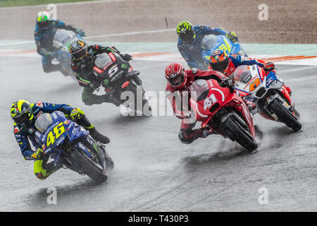 Valence/Espagne - 11/18/2018 - # 46 Valentino Rossi (ITA) au virage 4 au cours de la GP de Valence Banque D'Images