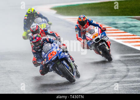 Valence/Espagne - 11/18/2018 - # 25 Vinales Maveric (SPA, Yamaha) au cours de la GP Valencia Ricardo Tormo à Banque D'Images