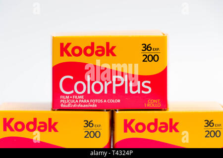 35mm film Kodak et Fujifilm fujicolor 36 l'exposition pour la photographie analogique Banque D'Images