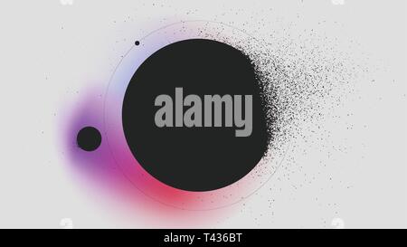 Se dissout à la poussière sphère tournant sur fond dégradé, abstract background Vector illustration pour la conception de brochures et affiches Illustration de Vecteur