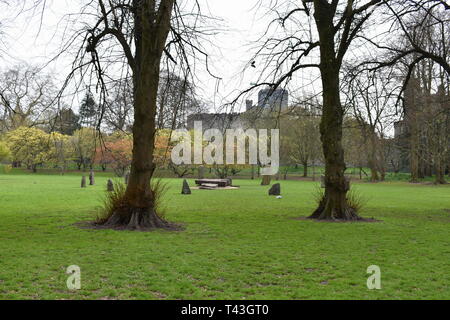 La Gorsedd Stone Circle, Cooper's field, Bute Park, Cardiff, Glamorgan du Sud, Pays de Galles Banque D'Images