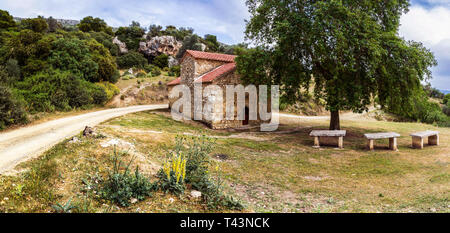 Chapelle de la Vierge Marie Zoodochos Pigis, Eubée, Grèce Banque D'Images