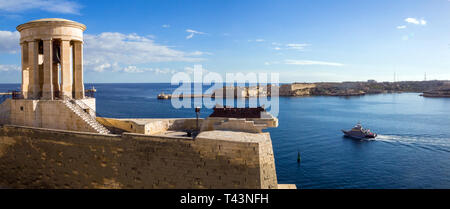 Le monument du Marin Inconnu à La Valette, Malte, Europe port Banque D'Images