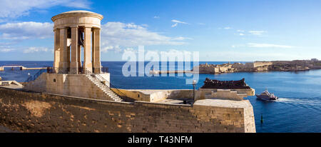 Le monument du Marin Inconnu à La Valette, Malte, Europe port Banque D'Images