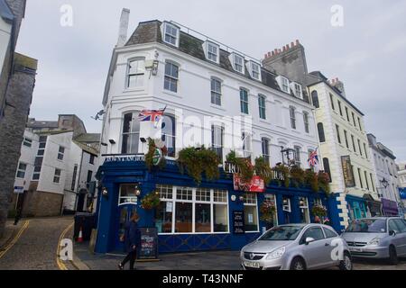 Crown & Anchor pub, Barbican, Plymouth, Devon, Angleterre. Banque D'Images