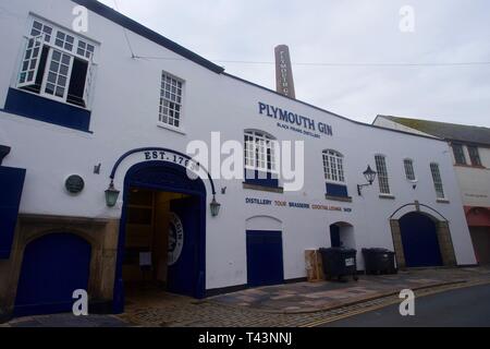 Plymouth Gin, Black Friars Distillery, Barbican, Plymouth, Devon, Angleterre. Banque D'Images