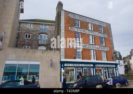 South Western Railway Bureaux, Barbican, Plymouth, Devon, Angleterre. Banque D'Images