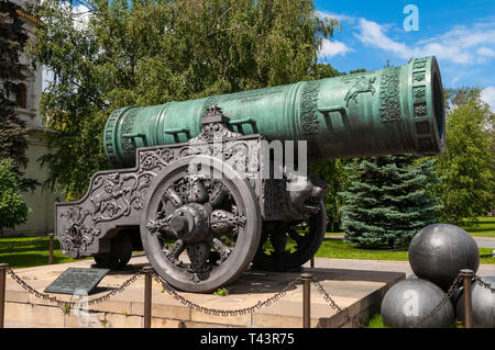 Tsar Cannon dans le Kremlin, Moscou, Russie Banque D'Images