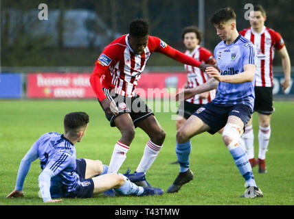 OGEDI JUNIOR de Derry City FC au cours de la Ligue Airtricity entre dispositif AFC UCD et Derry City FC au bol, University College Dublin Banque D'Images