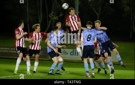 ALLY GILCHRIST de Derry City FC au cours de la Ligue Airtricity entre dispositif AFC UCD et Derry City FC au bol, University College Dublin Banque D'Images