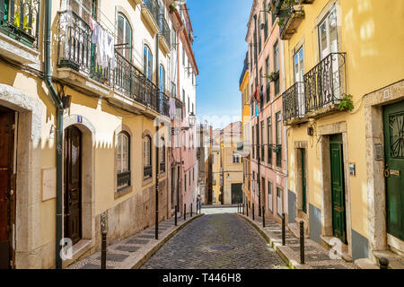 Charmant quartier du Bairro Alto à Lisbonne, Portugal Banque D'Images