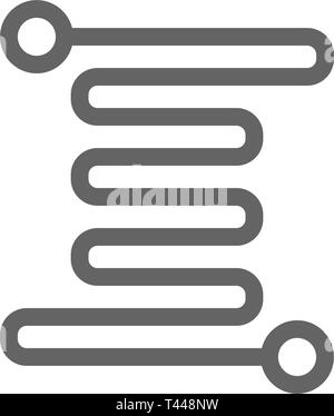 L'icône de la ligne du circuit micro. Illustration de Vecteur