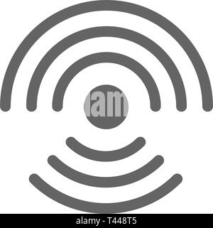 Connexion Wi-Fi au réseau local sans fil et l'icône de la ligne. Illustration de Vecteur