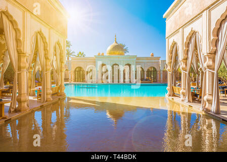 Palais Namaskar, Marrakech, Maroc - 15 novembre 2017 : palais Namaskar, hôtel de luxe et spa de Marrakech, Maroc Banque D'Images
