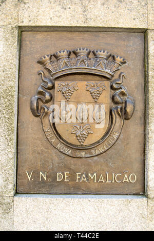 Vila Nova de Famalicão symbole ville de Braga logos municipaux Au Portugal Banque D'Images