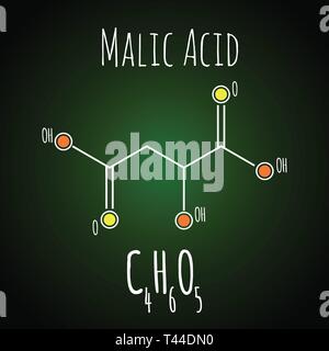 La formule de l'acide malique. Sciences chimie vector illustration Illustration de Vecteur