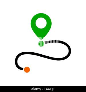 Nous avons déménagé. Déménagement office signe. L'icône de télévision ou le logo pour Web Design, l'interface utilisateur, application pour mobile, l'Infographie. Vector Illustration sur fond blanc. Illustration de Vecteur