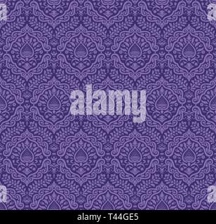 Papier peint de style baroque royal. Sans fond sans fin, motif baroque royal damask motif renaissance vector Illustration de Vecteur