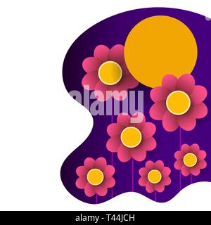 Printemps Floral Design Graphique - avec des fleurs colorées - pour t-shirt, mode, vecteur d'impressions Illustration de Vecteur