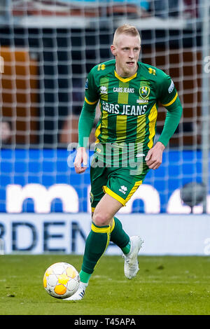 ALKMAAR, AZ - ADO La Haye, 13-04-2019 football, saison 2018 de l'Eredivisie néerlandaise - 2019, l'AFAS Stadium, ADO La Haye, Lex Immers Banque D'Images