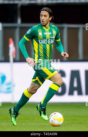 ALKMAAR, AZ - ADO La Haye, 13-04-2019 football, saison 2018 de l'Eredivisie néerlandaise - 2019, l'AFAS Stadium, ADO La Haye player Abdenasser El Khayati Banque D'Images