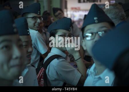 L'Aviation royale du Canada de Toronto, Canada, visitez le Air Force Space et musée de missiles durant leur période d'aérienne de Cap Canaveral, Floride, le 11 mars 2019. Leur tournée les éduquer sur l'histoire américaine de l'espace et l'exploration. Banque D'Images
