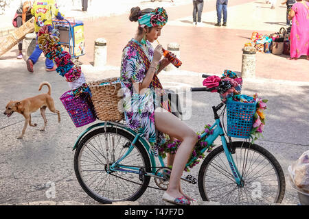 Cartagena Colombie,Noir,Afro Caribbean Palenquera,femme femme femme,fournisseur de fruits,costume traditionnel,symbole du patrimoine culturel,origine hispanique Banque D'Images