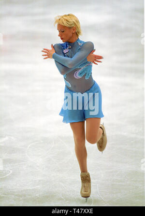 Emscher-Lippe-Halle Gelsenkirchen Allemagne 9-11 novembre 2001, Sparkassen Cup on Ice, ISU Grand Prix of Figure Skating --- Maria prison Butyrskaya (RUS) Banque D'Images