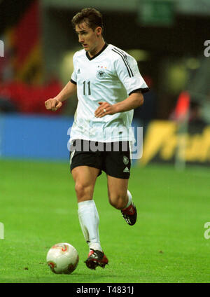 Bay-Arena Leverkusen Allemagne 18.5.2002, football match amical, l'Allemagne et l'Autriche 6:2 --- Miroslav Klose (GER) Banque D'Images