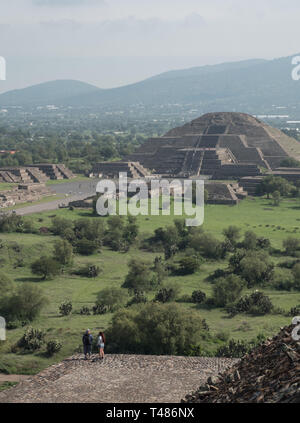 Site de l'ancienne ville de Teotihuacán, près de la ville moderne de Mexico Banque D'Images