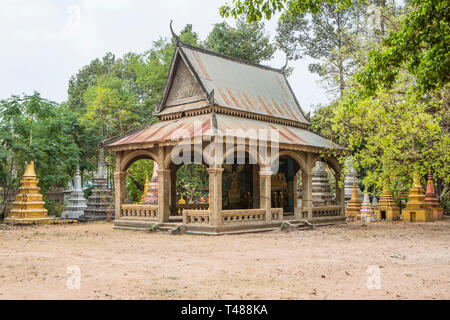 Temple de Wat Bo, Siem Reap, Cambodge. Banque D'Images