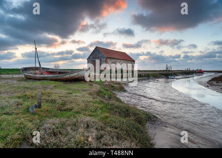 L'ancienne grange du charbon à Thornham sur la côte de Norfolk Banque D'Images