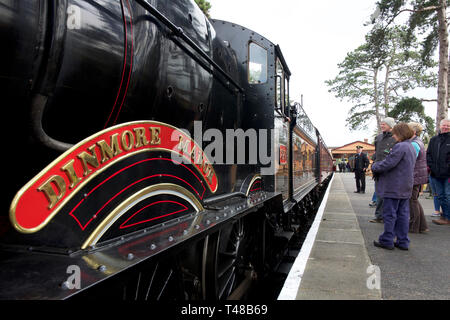 Le moteur à vapeur Manoir Dinmore Broadway station sur le Gloucestershire et Warwickshire Railway UK Banque D'Images