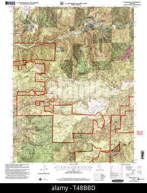 Carte TOPO USGS Californie CA Washington 2956482000 Restauration 24000 Banque D'Images