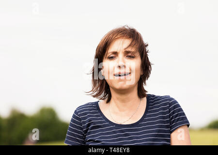 Portrait d'une femme d'âge moyen Banque D'Images