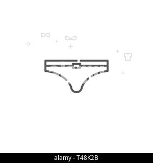 Les slips hommes icône Ligne. Vêtements Vêtements, Symbole, Pictogramme, signe. Résumé Arrière-plan géométrique de la lumière. Banque D'Images