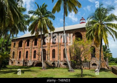 L'emprisonnement politique ancien sur Devils island, Iles du Salut, Guyane Française Banque D'Images