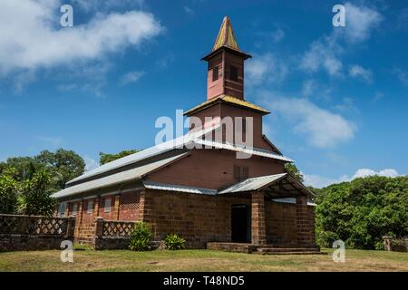 Ancienne église, l'emprisonnement politique sur Devils island, Iles du Salut, Guyane Française Banque D'Images
