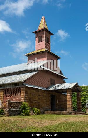 Ancienne église, l'emprisonnement politique sur Devils island, Iles du Salut, Guyane Française Banque D'Images