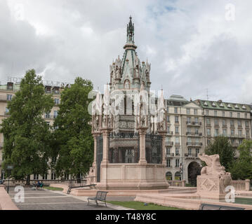 Genève, Suisse - 1 juillet 2017 : Monument Brunswick et mausolée à Genève, Suisse Banque D'Images