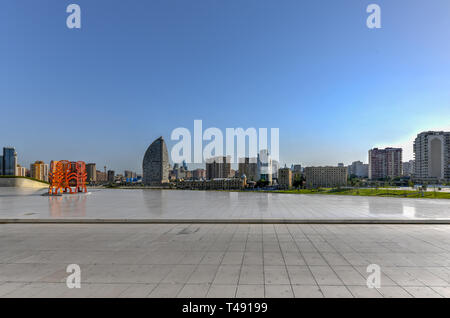 Ville de la Fondation Heydar Aliyev Centre à Bakou, Azerbaïdjan. Banque D'Images