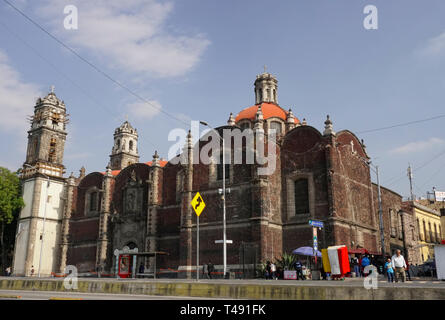Eglise de San Hipolito y San Nafaâ Jabeur, Mexico, Mexique Banque D'Images