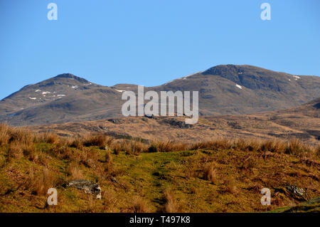 La montagne écossais Munro Meall Glas de dessus le Auchessan Estate dans Glen Dochart, Highlands, Ecosse, Royaume-Uni. Banque D'Images