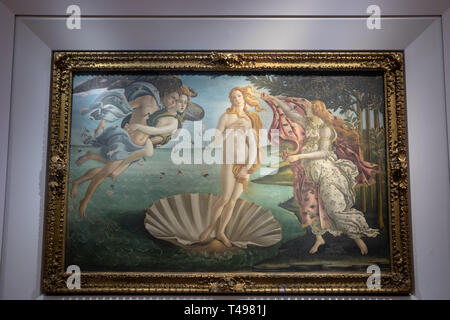 Florence, Italie - 26 juin 2018 : Photo de Nascita di Venere (La Naissance de Vénus) est une peinture de l'artiste italien Sandro Botticelli, photo Banque D'Images