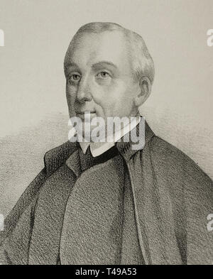 Ambrosio de Morales (1513-1591). Historien et humaniste espagnol. Dessin de Santiago Berr, détail. Portrait. La lithographie. Cronica General de España, Historia Ilustrada Descriptiva y de sus Provincias. Andalousie, 1867. Banque D'Images