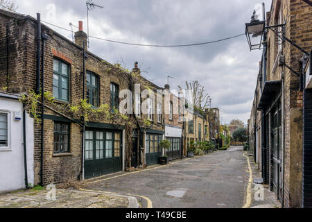 Doughty Mews fait partie de la zone de conservation de Bloomsbury, au centre de Londres. Banque D'Images