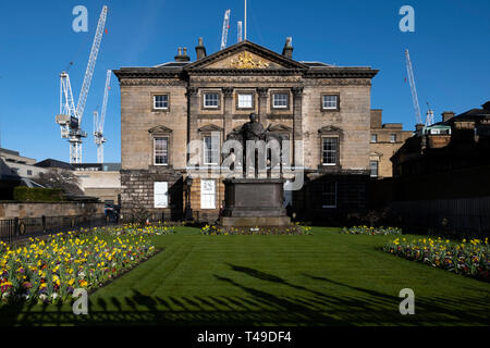 La Royal Bank of Scotland, édifice du siège social à Édimbourg, Écosse, Royaume-Uni, Europe Banque D'Images