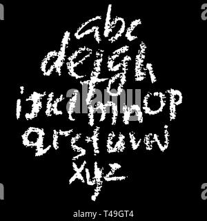 Texture de craie font. Grunge script sur tableau. Vector illustration de calligraphie. Illustration de Vecteur