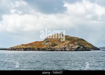 Belle scène de la nature autour du Parc National du Connemara via bateau croisière Fjord de Killary à Galway, Irlande Banque D'Images